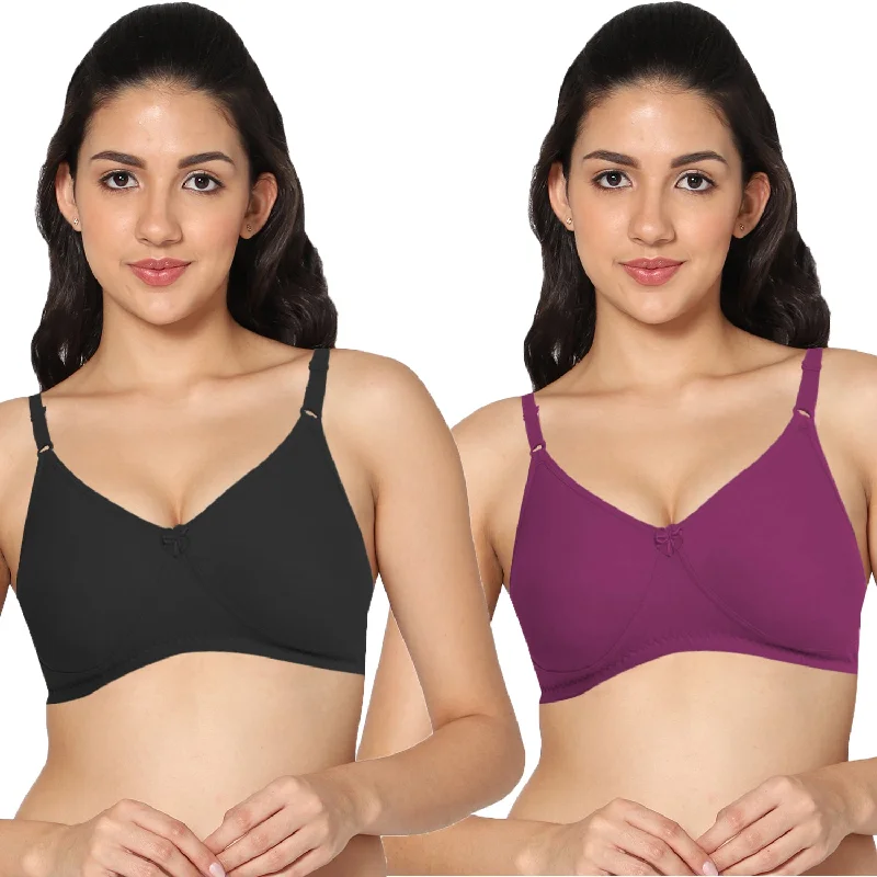 Features of ICPD-10 Full Coverage Lightly Padded Bra Pack of 2