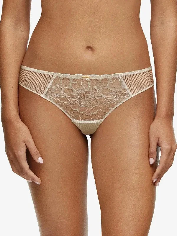 Ivory and Gold Fleurs Thong