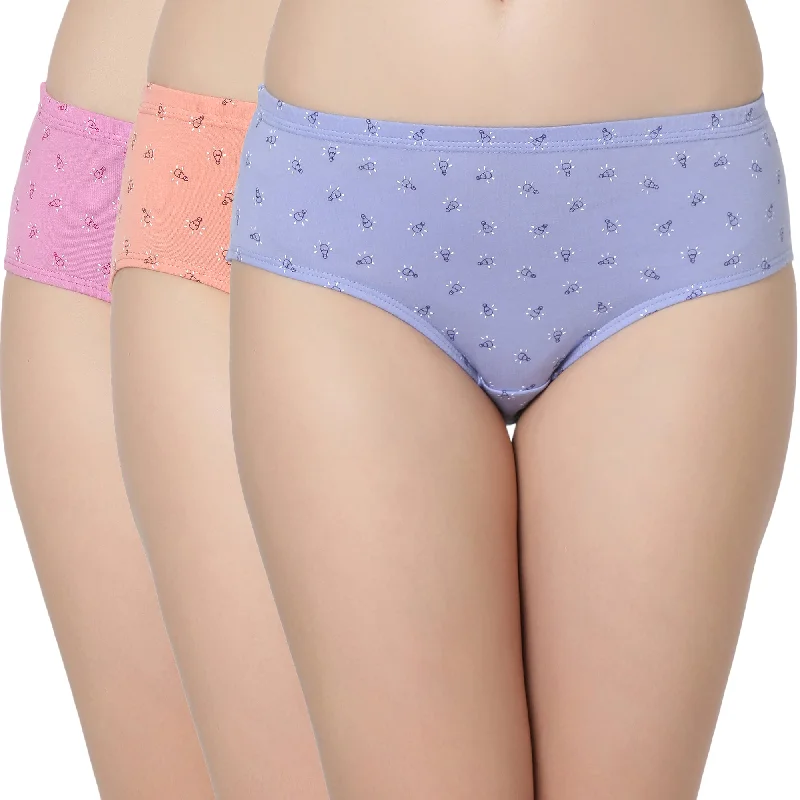 Cotton Printed Hipster Panties-7005