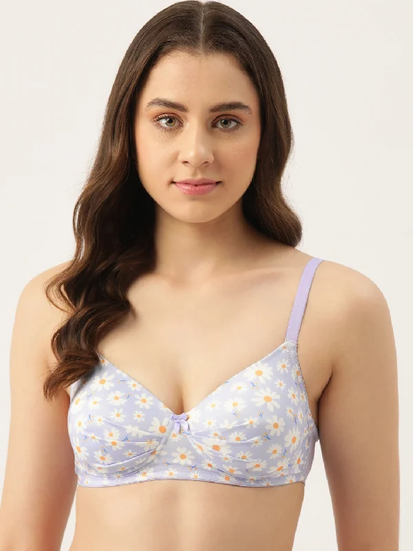 Leading Lady Women's Printed Lightly Padded Women T-Shirt Bra BRA-4075-1