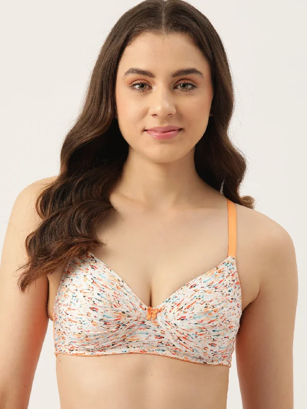 Leading Lady Women's Printed Lightly Padded Women T-Shirt Bra BRA-4078-1