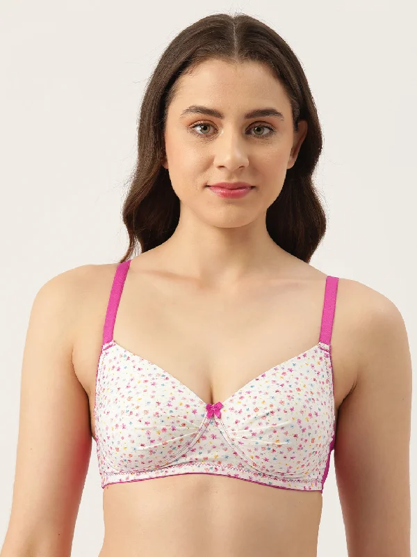 Leading Lady Women's Printed Lightly Padded Women T-Shirt Bra BRA-4077-1