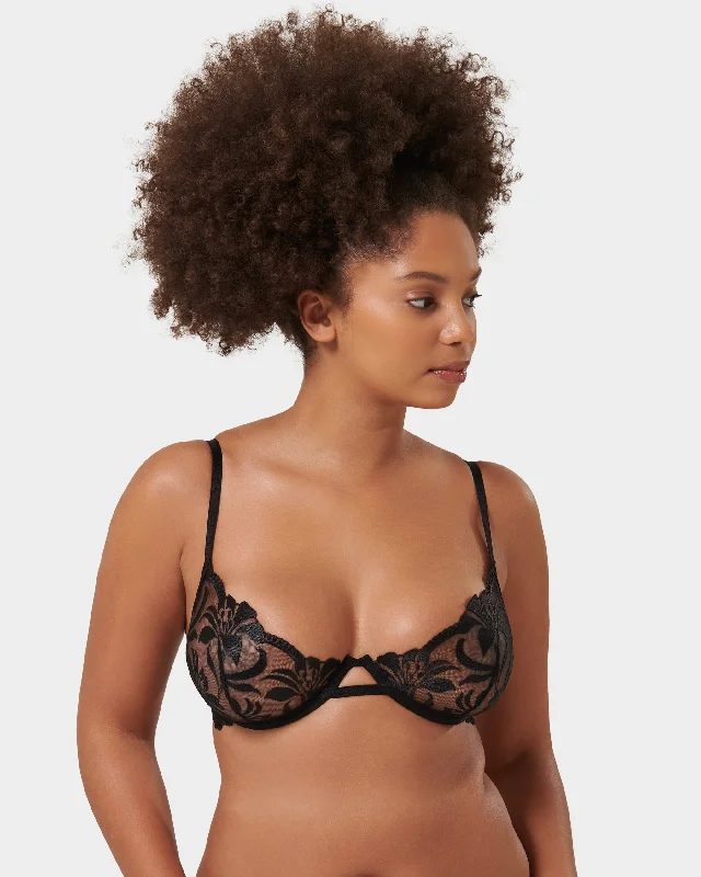 Leonora Wired Bra Black