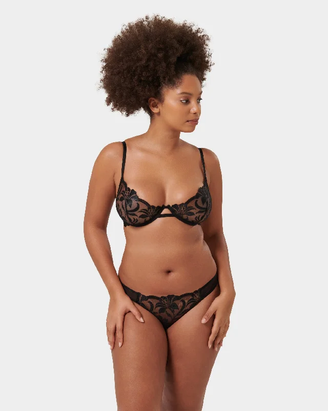 Leonora Wired Bra Black