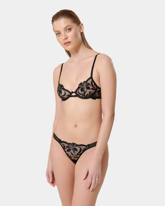 Leonora Wired Bra Black