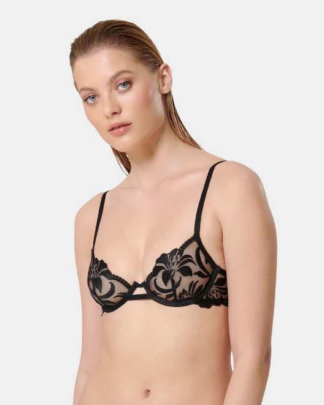 Leonora Wired Bra Black