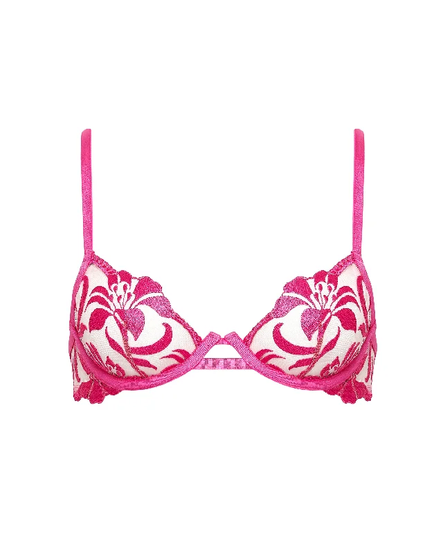 Leonora Wired Bra Fuchsia Pink/Sheer