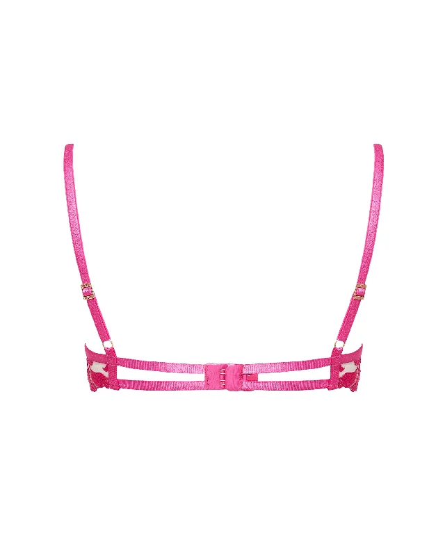 Leonora Wired Bra Fuchsia Pink/Sheer