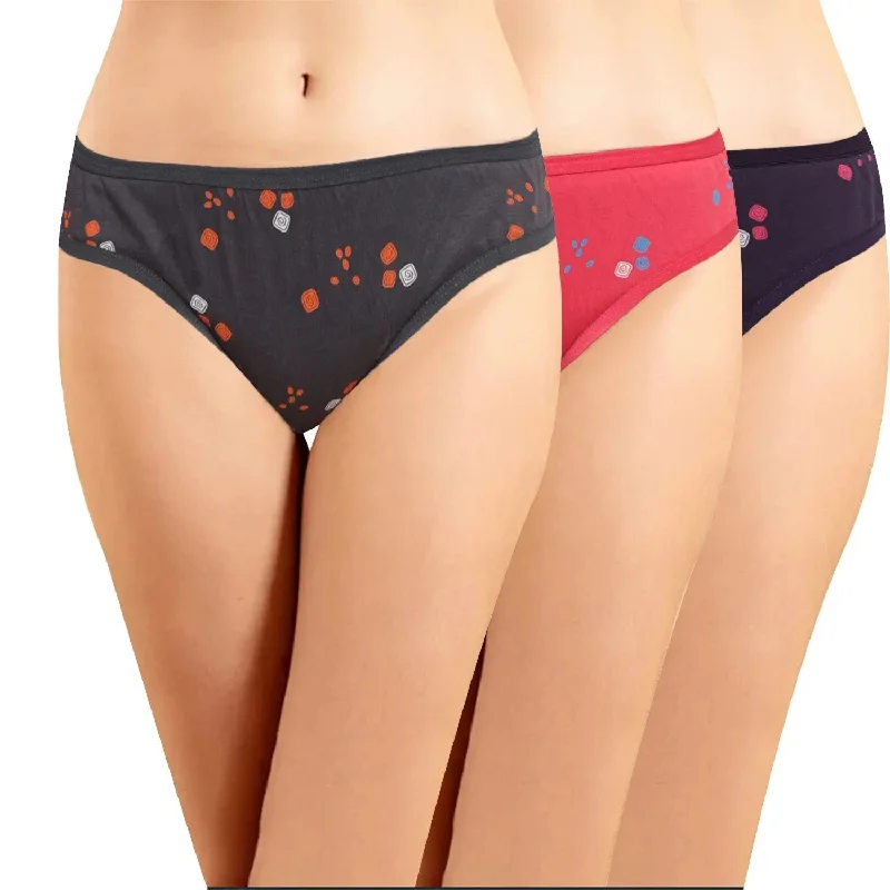 Low Waist Panties with Outer Elastic (Pack of 3)