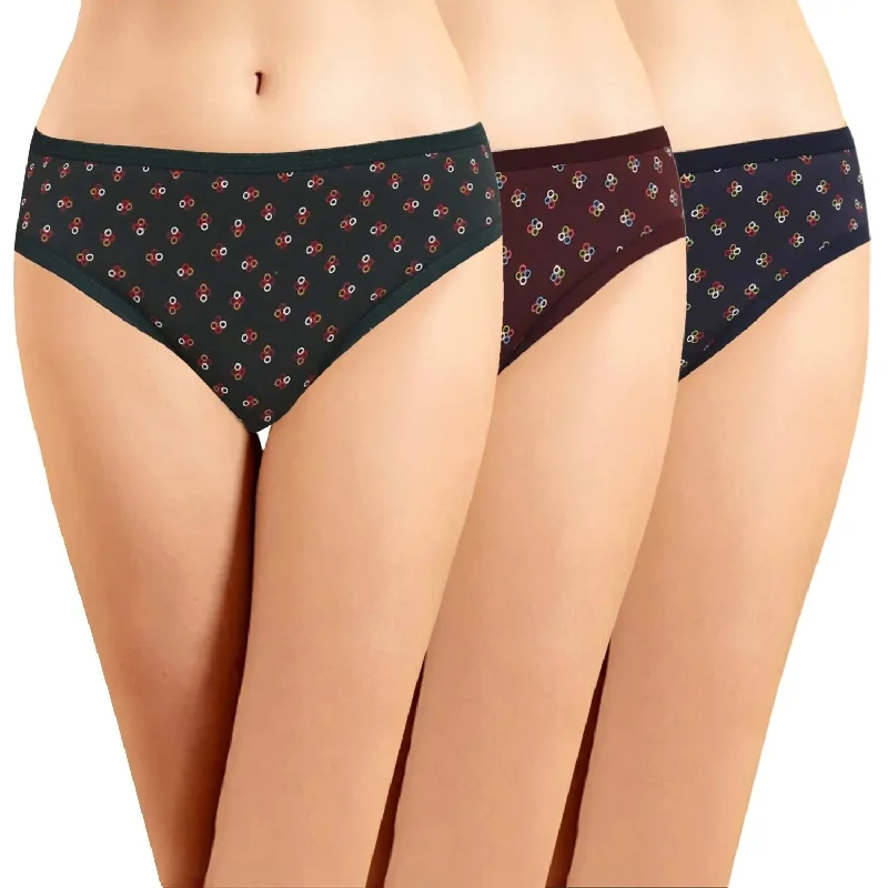 Low Waist Panties with Outer Elastic (Pack of 3)