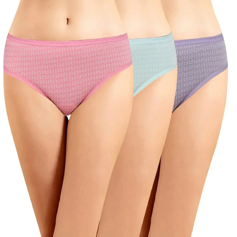 Low Waist Panties with Outer Elastic (Pack of 3)