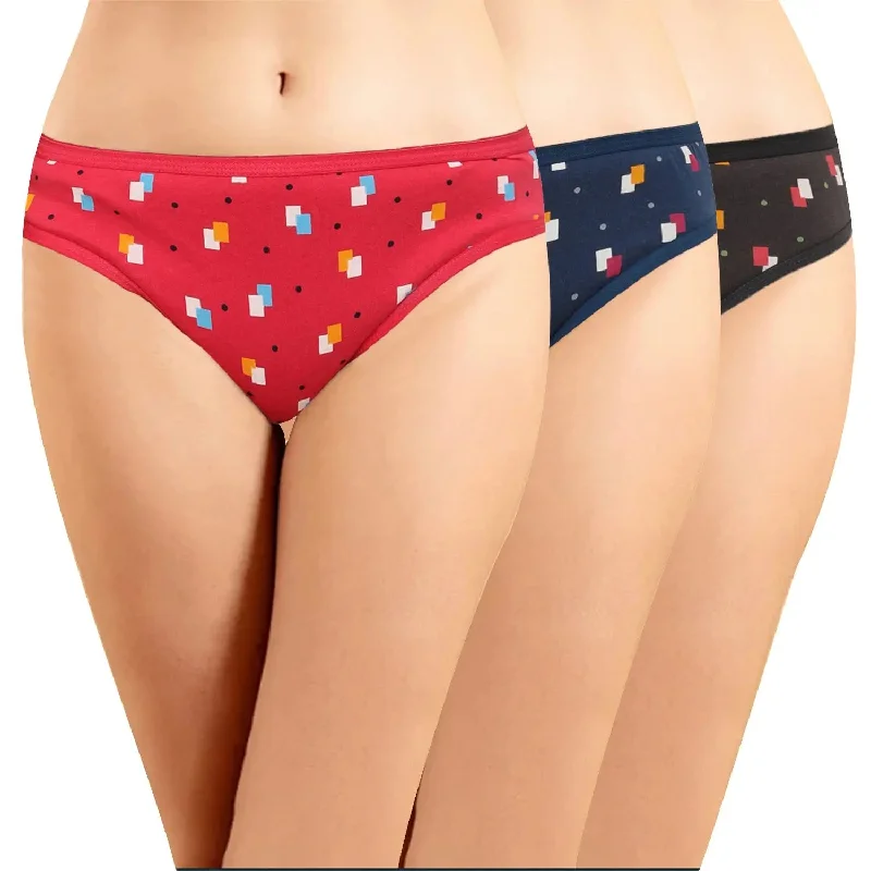 Low Waist Panties with Outer Elastic (Pack of 3)