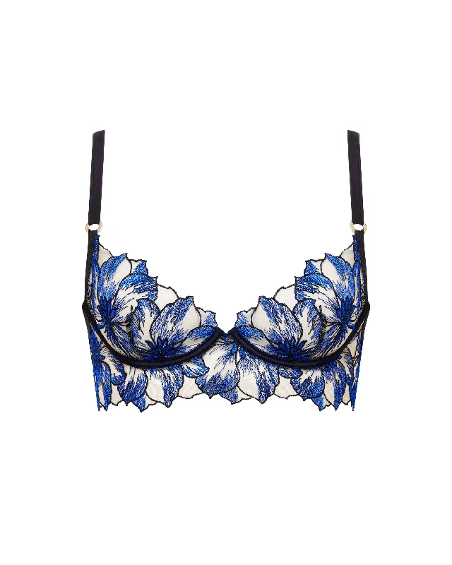 Lyandra Wired Bra Egyptian Blue/Black/Sheer