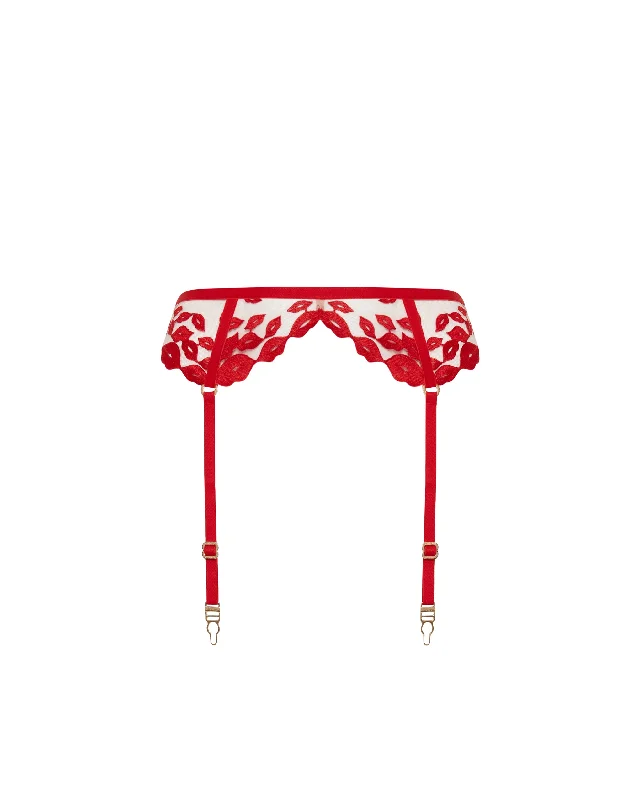 Marian Suspender Tomato Red/Sheer