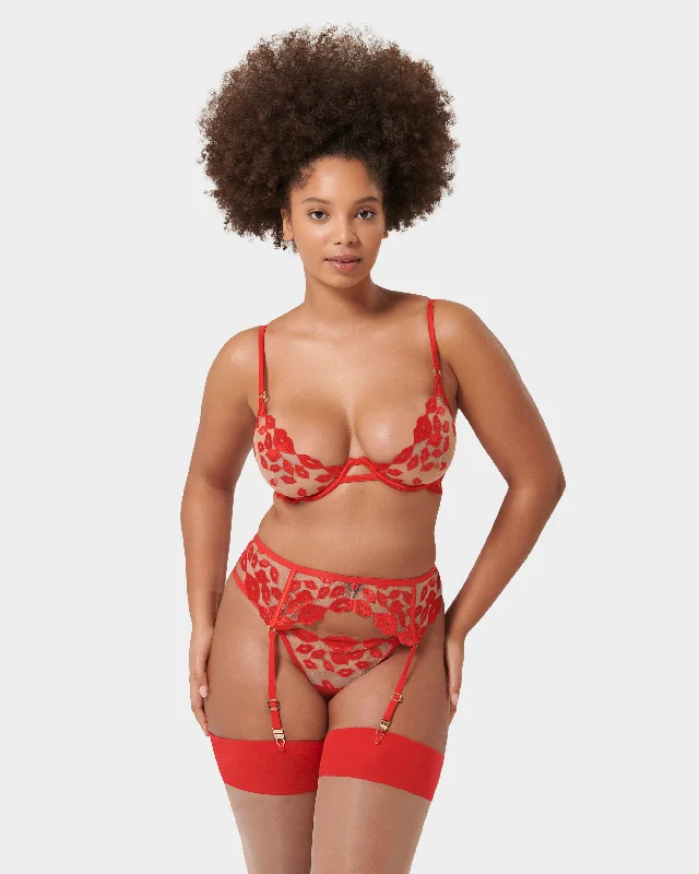 Marian Wired Bra Tomato Red/Sheer