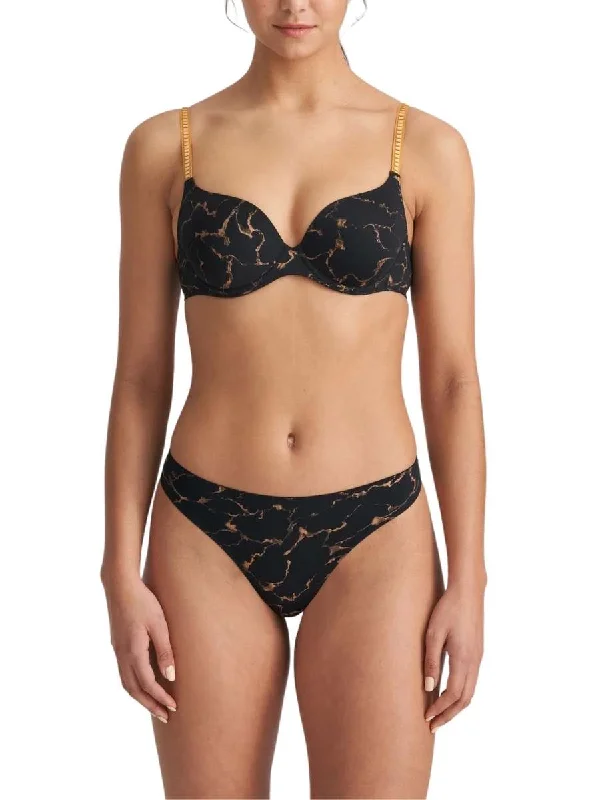 Colin Padded Heartshape Bra - Marble Black