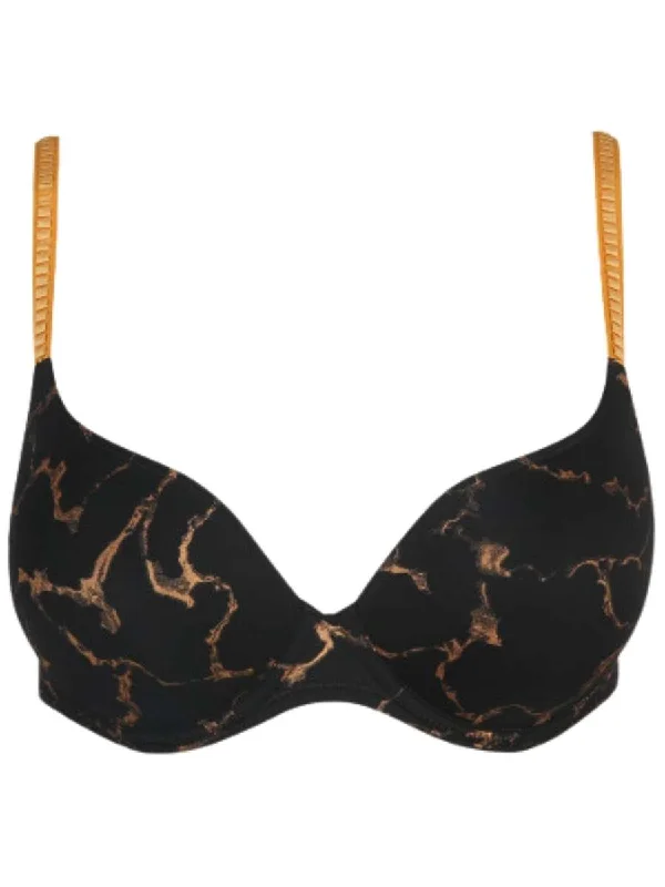 Colin Padded Heartshape Bra - Marble Black