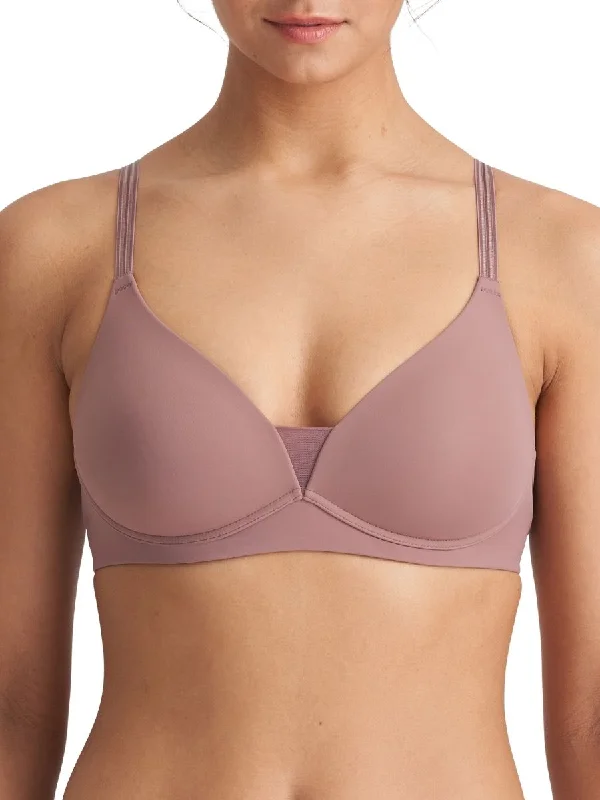 Louie Full Cup Wireless Bra - Satin Taupe