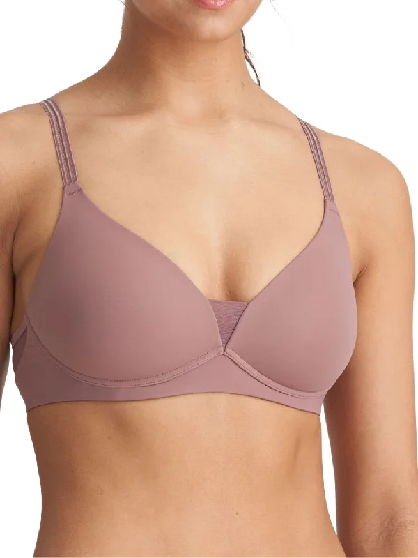 Louie Full Cup Wireless Bra - Satin Taupe