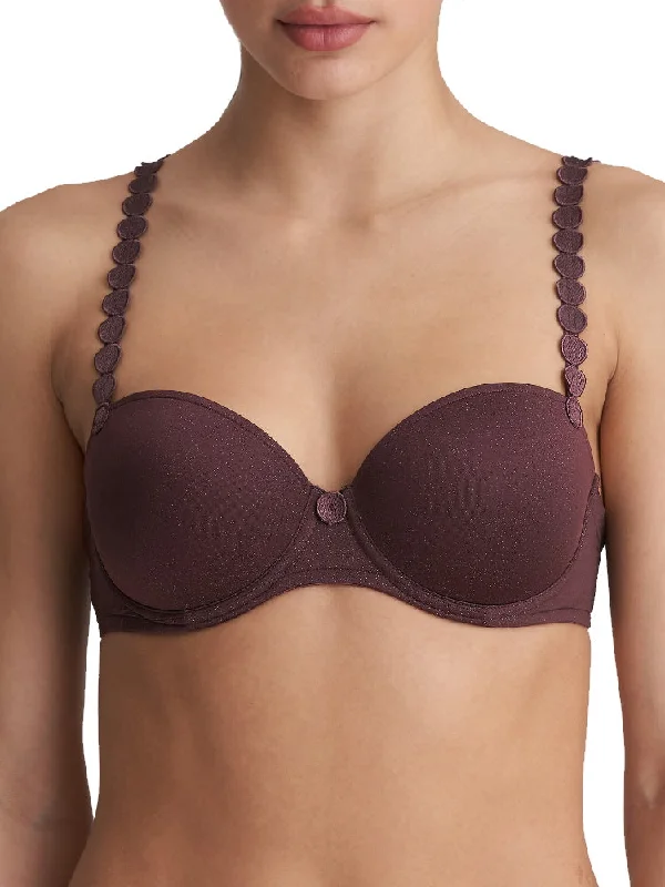 Tom Padded Balcony Bra - Aubergine