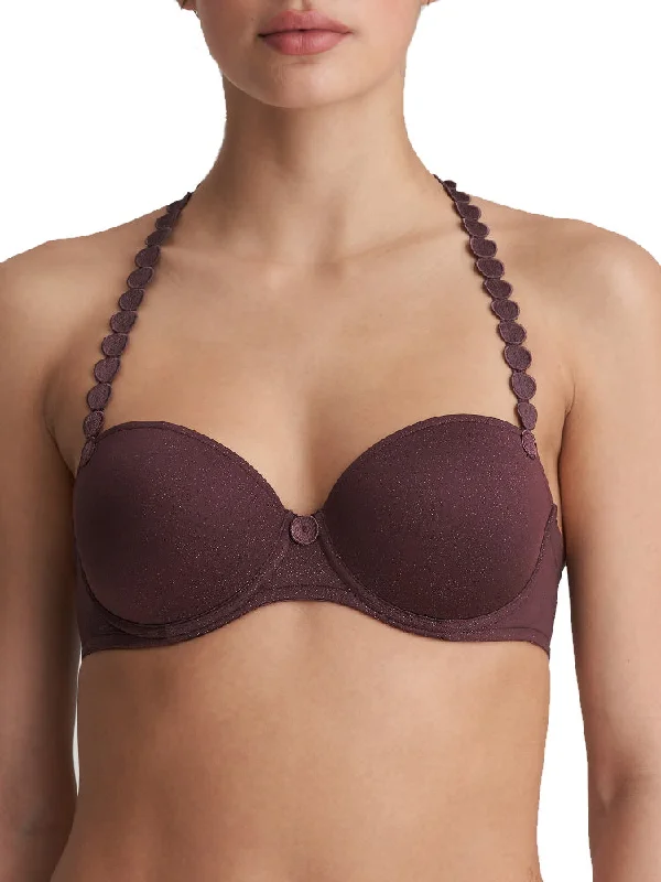 Tom Padded Balcony Bra - Aubergine