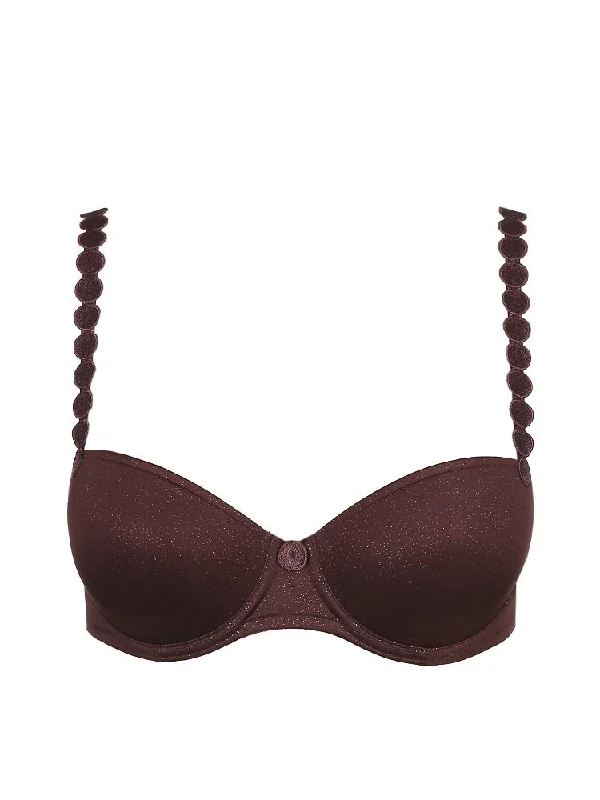 Tom Padded Balcony Bra - Aubergine