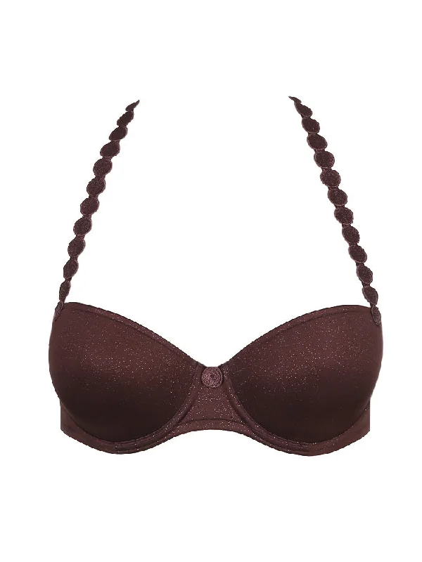 Tom Padded Balcony Bra - Aubergine