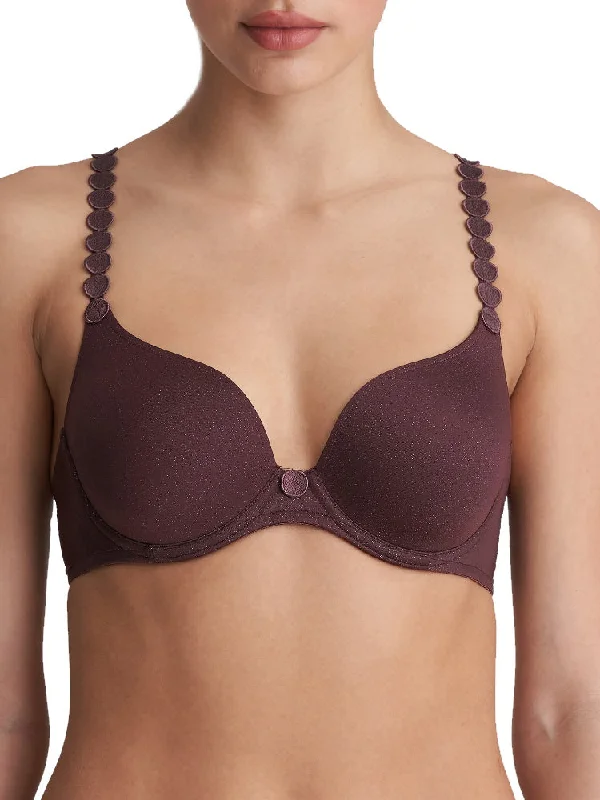 Tom Padded Heartshape Bra - Aubergine