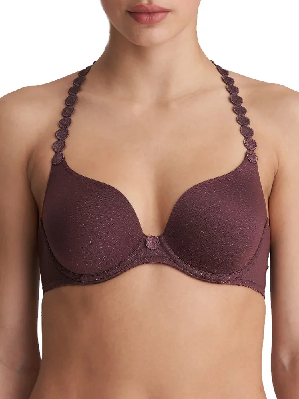 Tom Padded Heartshape Bra - Aubergine