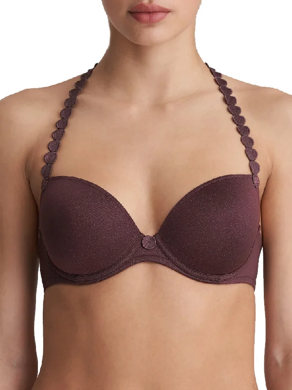 Tom Padded Plunge Bra - Aubergine