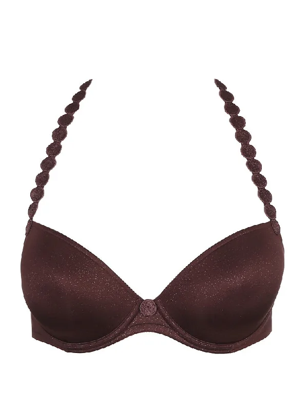 Tom Padded Plunge Bra - Aubergine