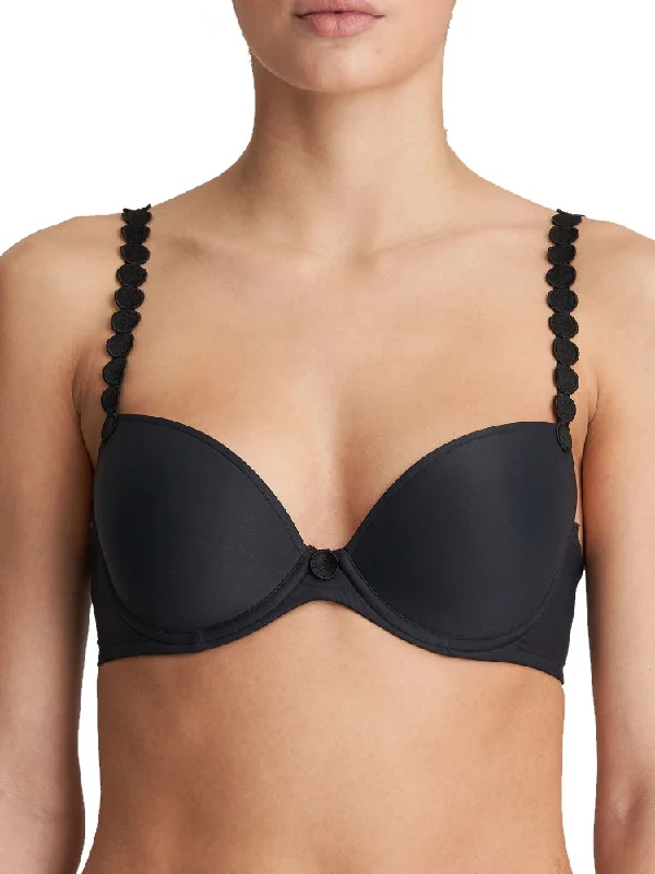 Tom Padded Plunge Bra - Charcoal