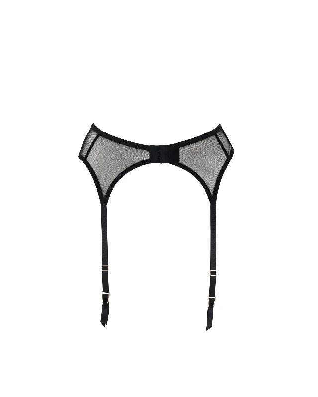 Marseille Black Lace Suspender Belt