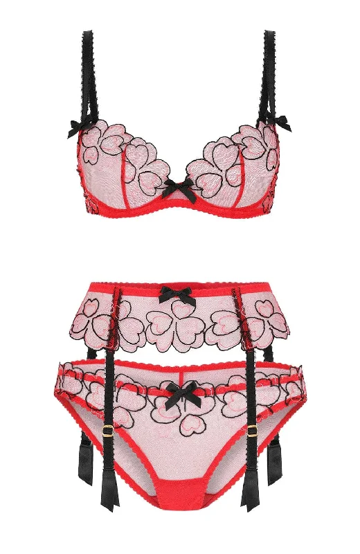 Maysie Bra, Suspender and Brief Set