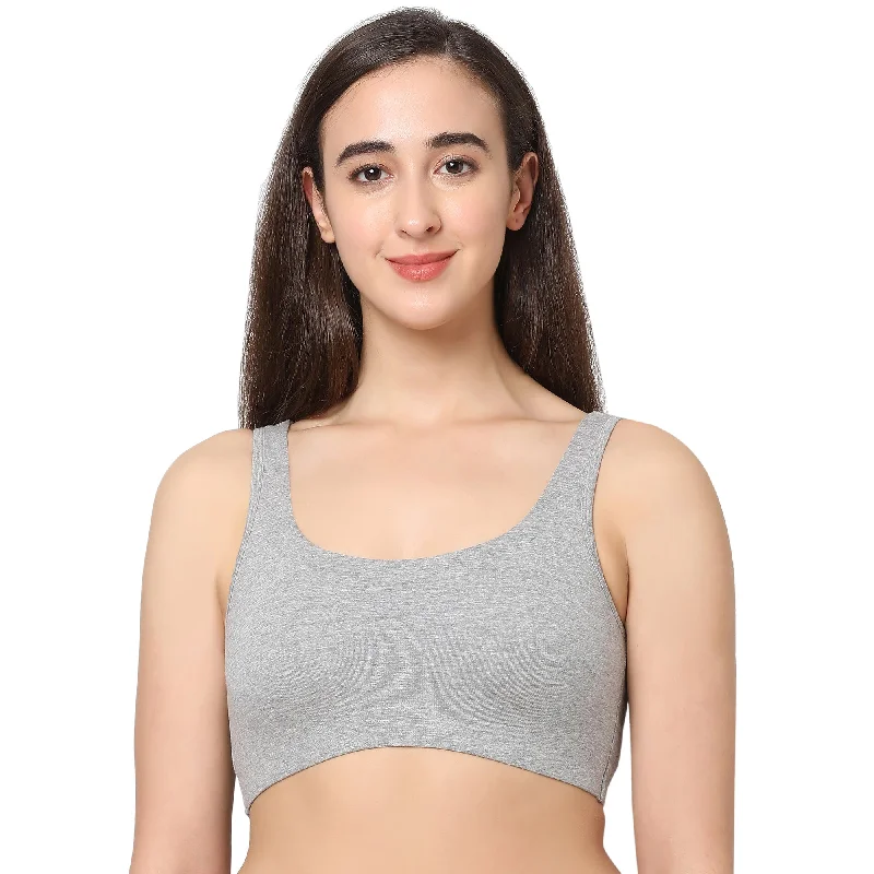 Non Wired Non Padded Full Coverage Low Impact Slip on Sports Bra BB-03