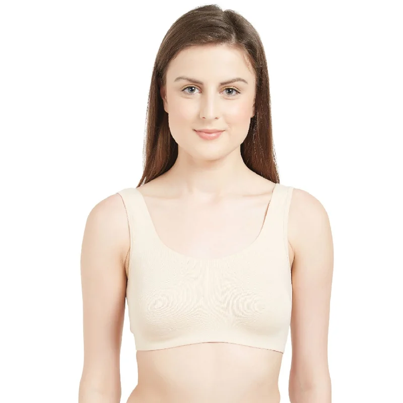 Non Wired Non Padded Full Coverage Low Impact Slip on Sports Bra BB-03