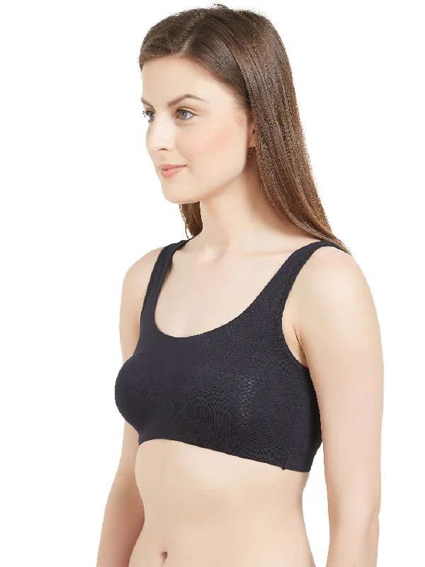 Non Wired Non Padded Full Coverage Low Impact Slip on Sports Bra (Pack of 2) BB-03