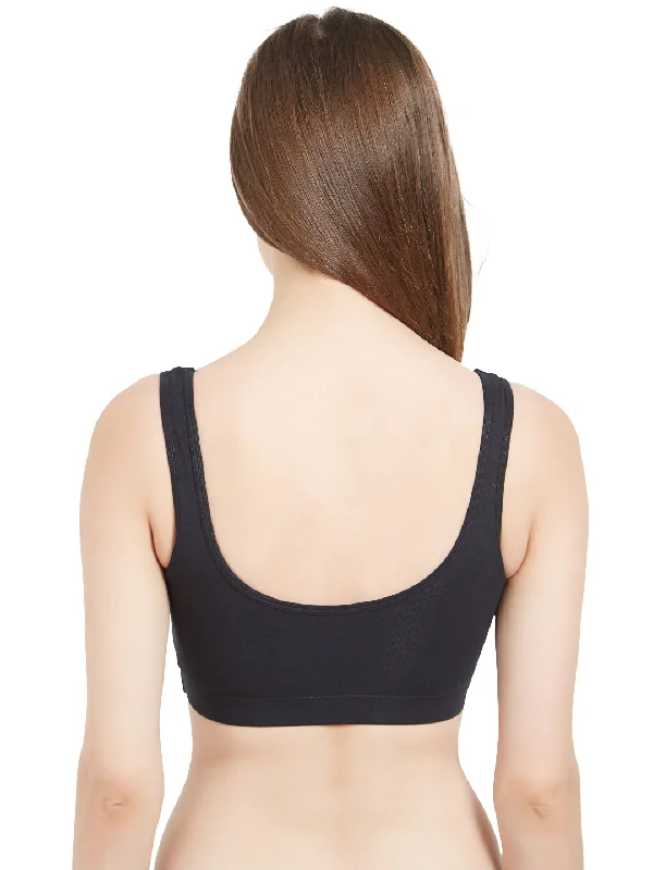 Non Wired Non Padded Full Coverage Low Impact Slip on Sports Bra (Pack of 2) BB-03