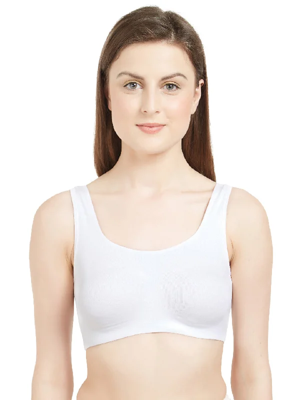 Non Wired Non Padded Full Coverage Low Impact Slip on Sports Bra (Pack of 2) BB-03