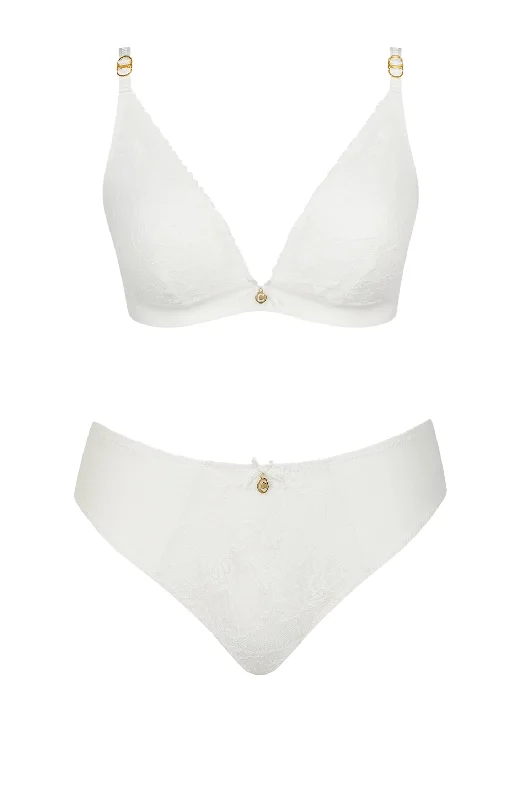 Orchids Wirefree Triangle Bra and Tanga Set