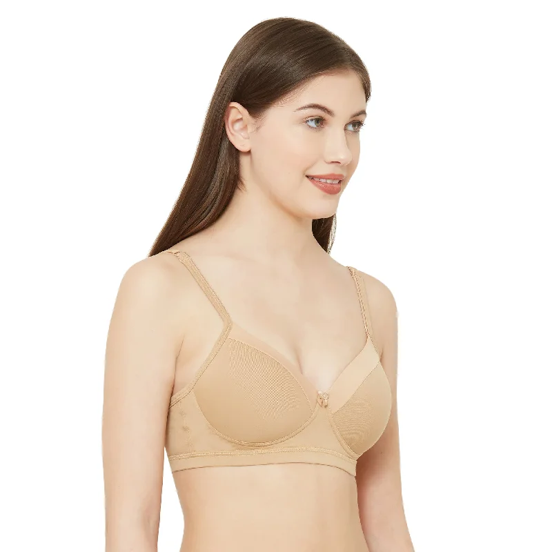 Candy-Padded Solid Cotton Blend Bra Skin