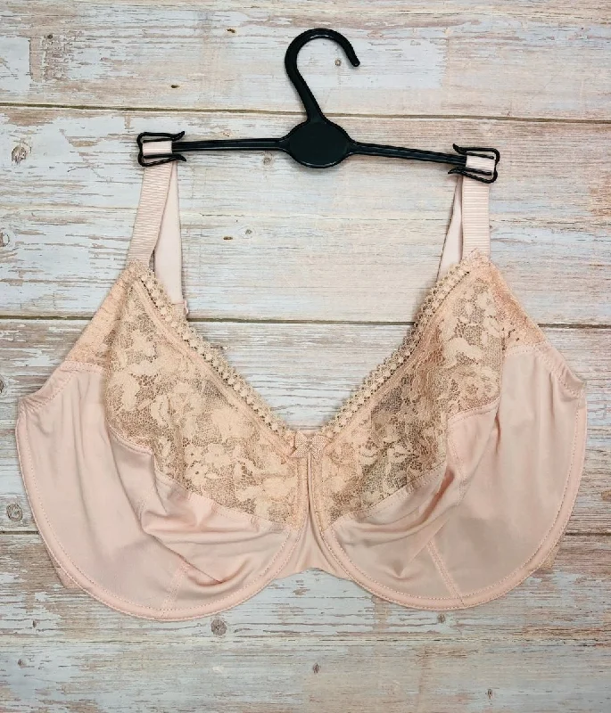 Pink Lace Trim Minimiser Bra