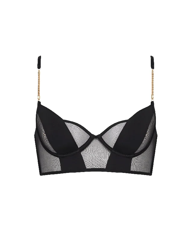 Raine Wired Longline Bra Black 