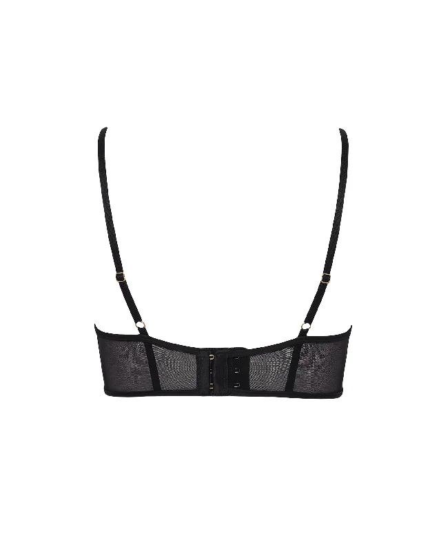 Raine Wired Longline Bra Black 