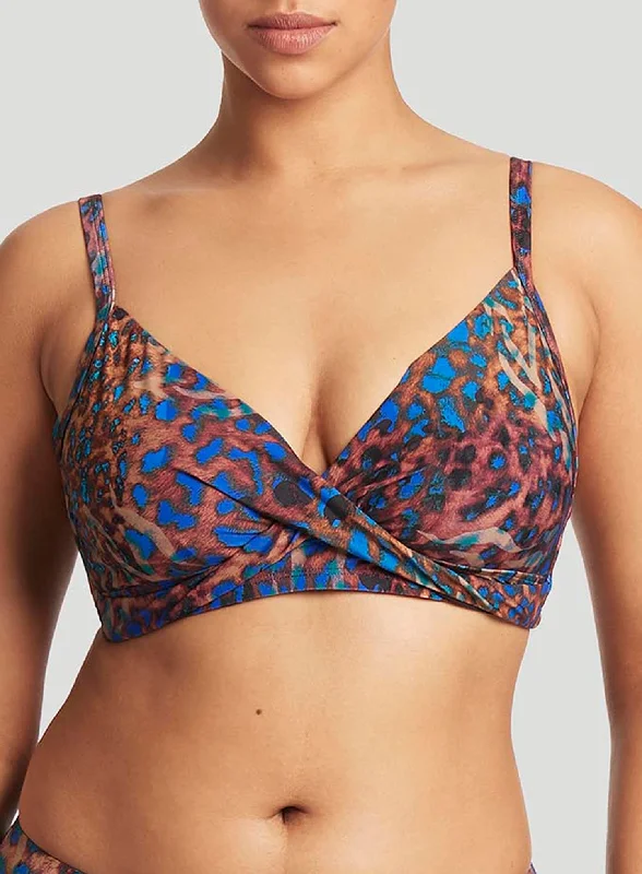 Sea Level: Hunter Twist Front DD E Cup Bikini Top Blue