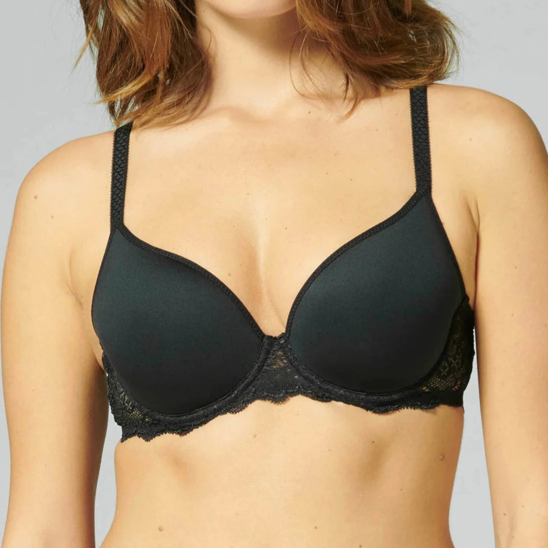 Caresse 3D Plunge Bra 12A316 - Black