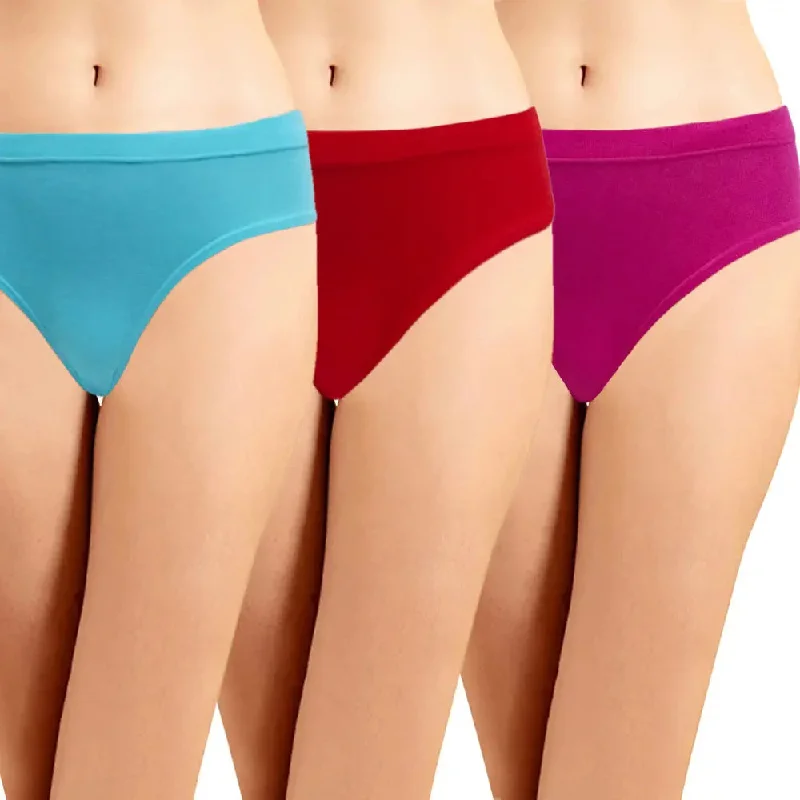 Solid Hipster with Inner Elastic Panties  (Pack of 3)