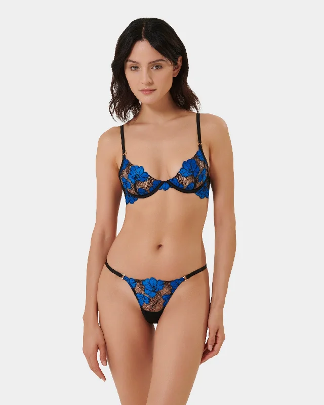 Sorento Wired Bra Black/Egyptian Blue