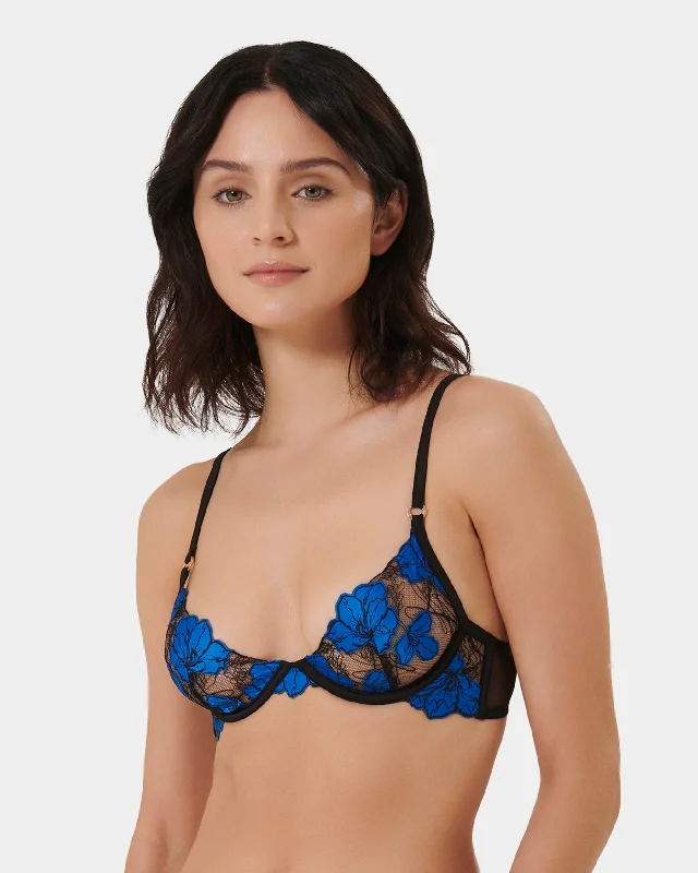 Sorento Wired Bra Black/Egyptian Blue