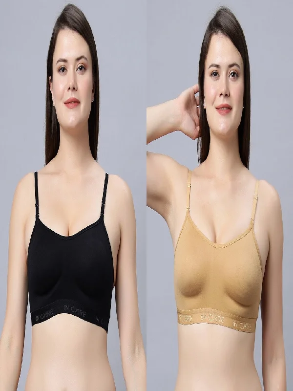 Full Coverage  Non-Padded Sports bra (Pack of 2)